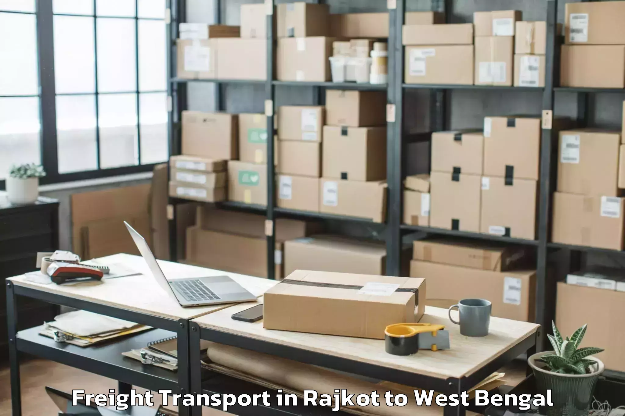 Top Rajkot to Raiganj University Raiganj Freight Transport Available